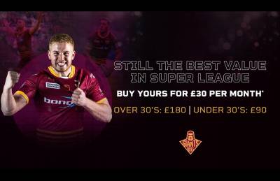 New Season Card Prices – Buy yours for £30 per month*