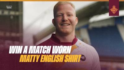 WIN! Be in with a chance of winning a MATCH WORN shirt from Matty English's testimonial!
