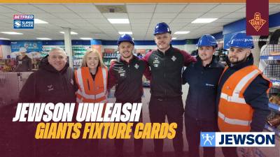Jewson Unleash Giants Fixture Cards
