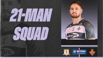 21-Man Squad named for Hunslet cup clash!