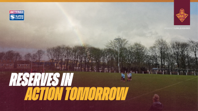 Reserves in action tomorrow!