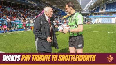 GIANTS PAY TRIBUTE TO SHUTTLEWORTH