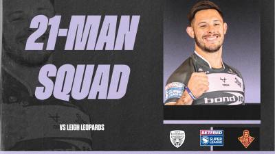 21-MAN SQUAD NAMED FOR LEIGH