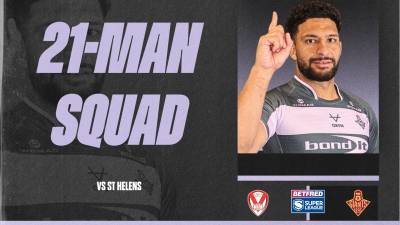 21-MAN SQUAD NAMED FOR ST HELENS