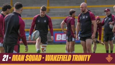 21-man squad for the trip to Wakefield