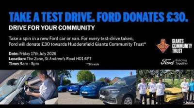 Huddersfield Giants Community Trust Teams Up with TrustFord for Drive For Your Community Event