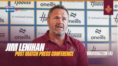 Jim Lenihan | Post Match Press Conference | Warrington (A)